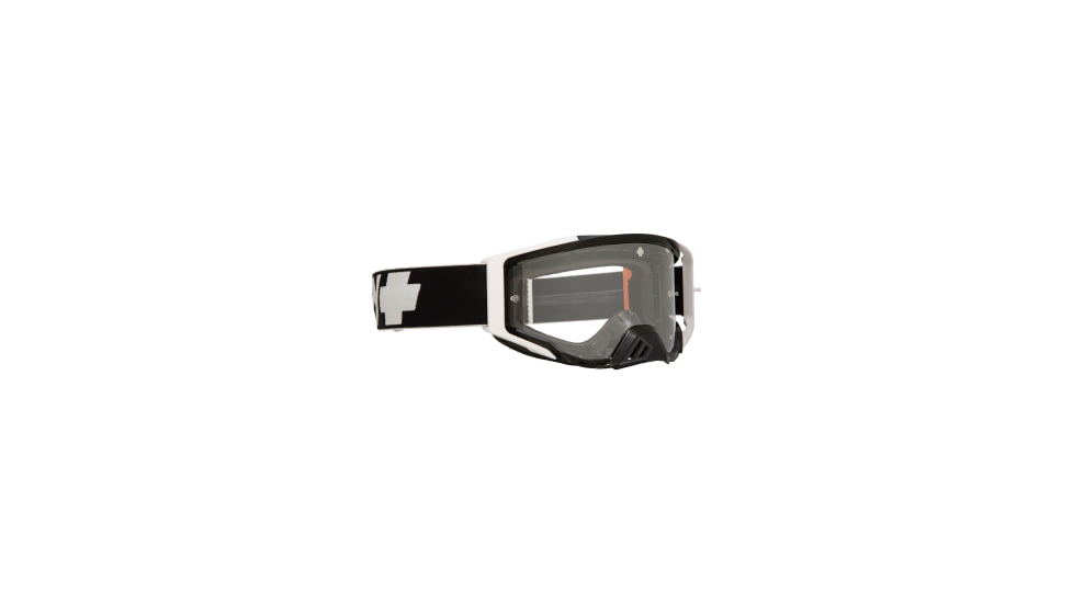 Spy Optic Foundation Motocross Goggles, Matte Black Frame, Clear Lens, Large/Extra Large, 114386
