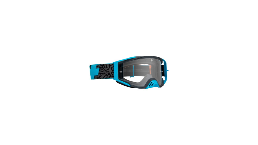 Spy Optic Foundation Motocross Goggles, Maze Blue Frame, Clear Lens, Large/Extra Large, 114388
