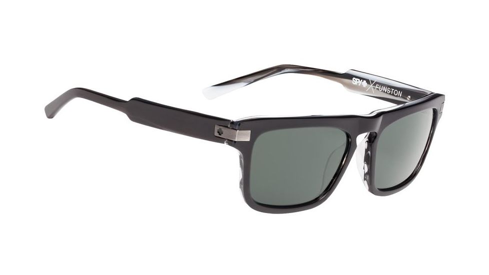 Spy Optic Funston Single Vision Prescription Sunglasses, Black/Horn Frame, 673362074863SV