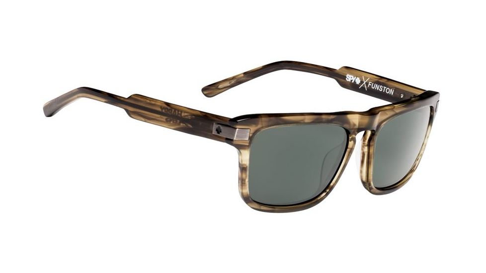 Spy Optic Funston Single Vision Prescription Sunglasses, Green Smoke Frame, 673362868863SV