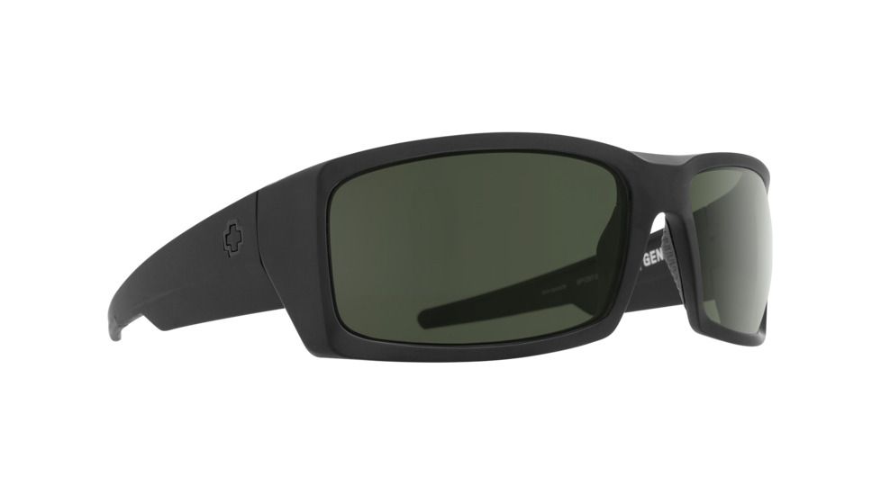 Spy Optic General Sunglasses, Matte Black Ansi Rx Frame, Happy Gray/Green Lens 673118243863