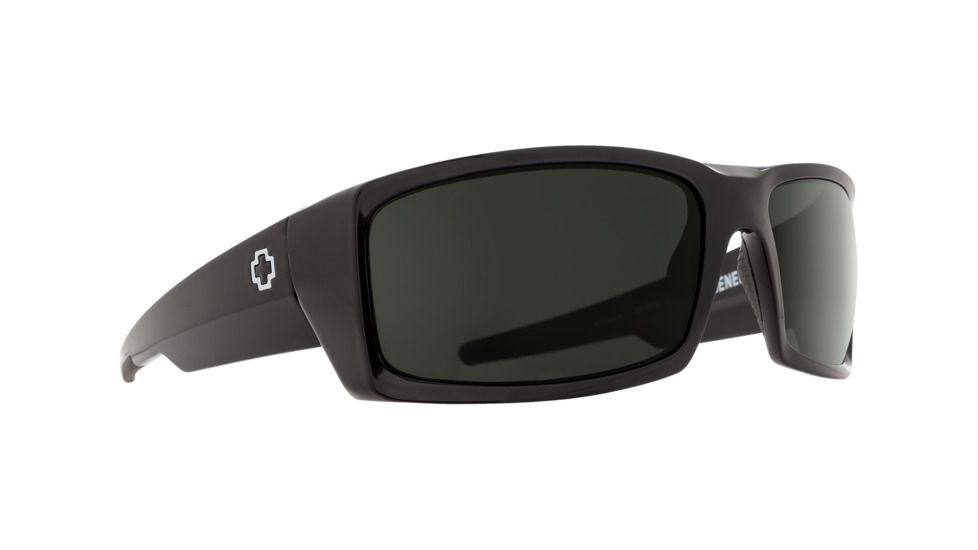 Spy Optic General Sunglasses, Black Ansi Rx Frame, Happy Gray/Green Lens 673118242863