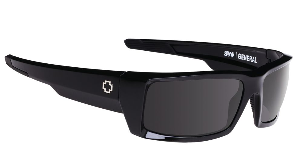 Spy Optic General Sunglasses - Black Frame and Happy Bronze Polarized W/ Black Mirror Lens