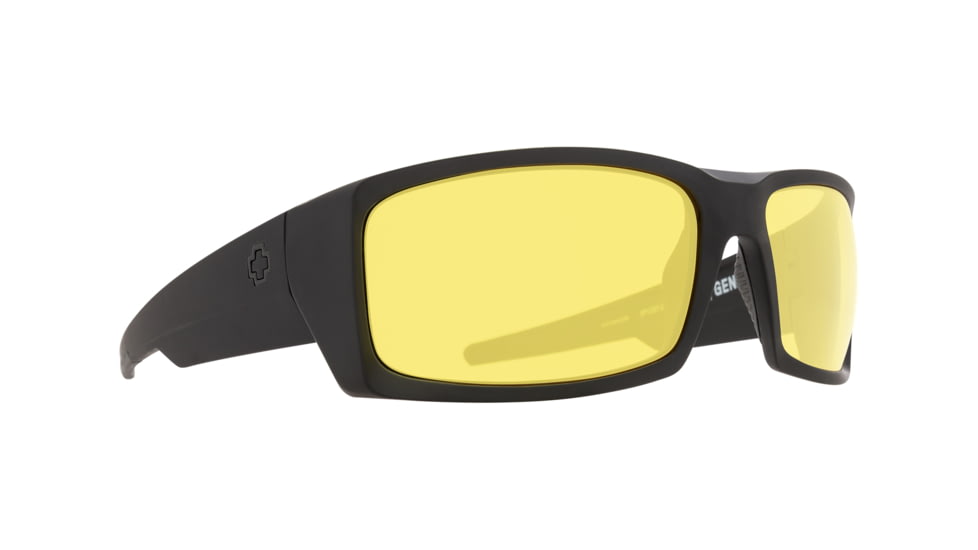 Spy Optic General Sunglasses, Matte Black Ansi Rx Frame, Happy Yellow Lens 673118243440