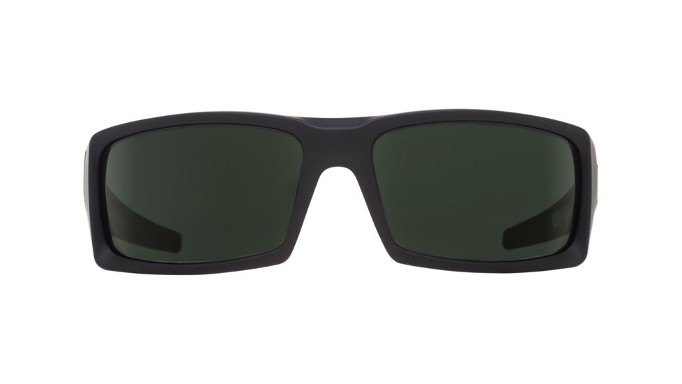 Spy Optic General Sunglasses, Soft Matte Black Frame, Happy Grey Green Polar Lens 673118973864