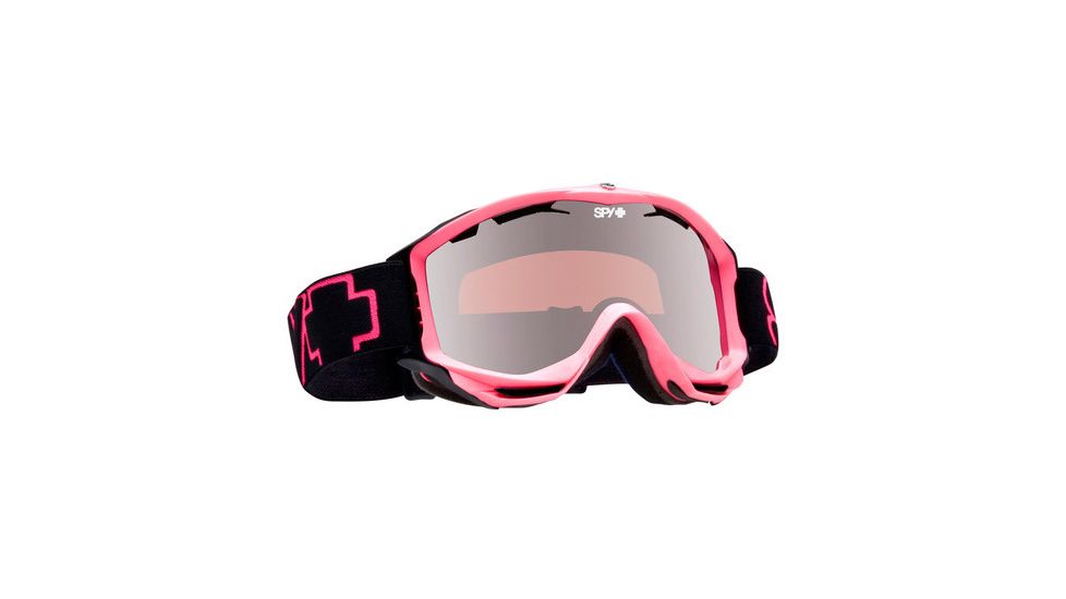 Spy Optic 311016391200 Omega Goggles - Matte Neon Pink Frame, Rose w/ Silver Mirror Lens