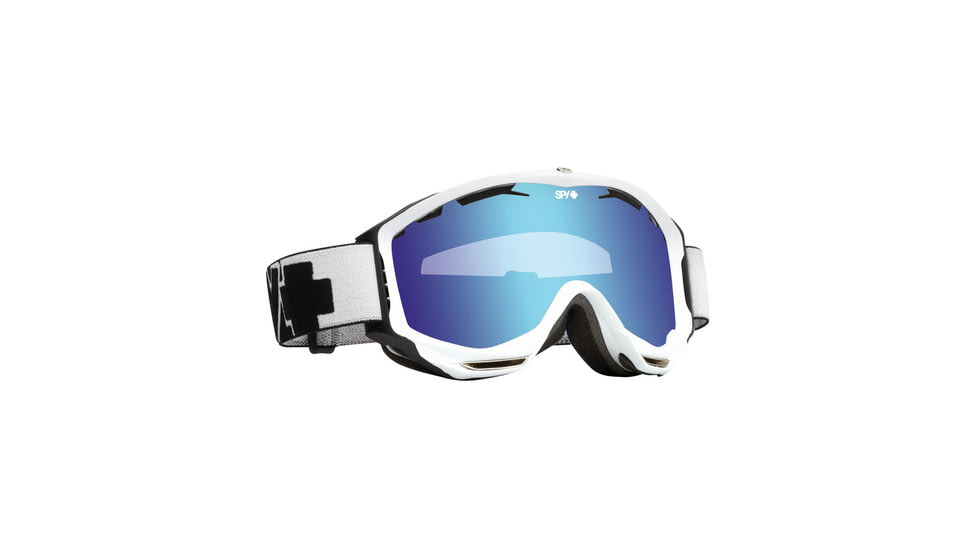 Spy Optic 311016396804 Omega Goggles - Matte White Frame, Persimmon w/ Blue Spectra Mirror Lens
