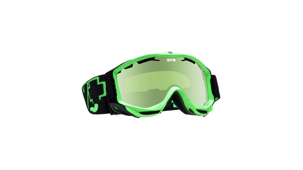 Spy Optic 311016854819 Omega Goggles - Matte Neon Green Frame, Green w/ Silver Mirror Lens