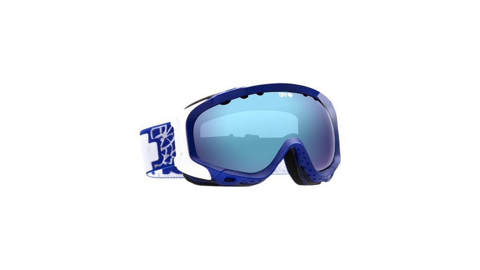 Spy Optic 311017702241 Soldier Goggles - Grand Theft Matte Blue Frame, Yellow w/Blue Spectra Mirror Lens