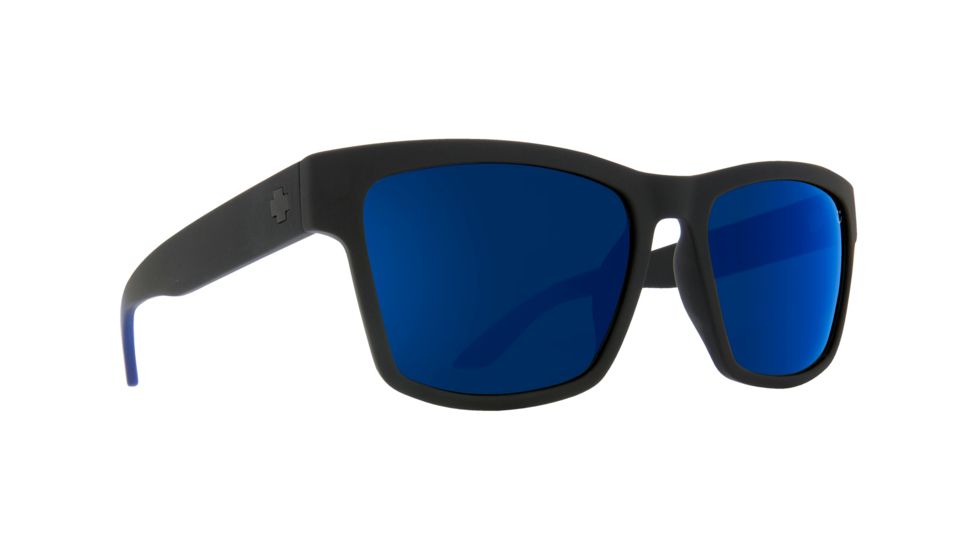Spy Optic Haight 2 Sunglasses, Soft Matte Black/Blue Fade Frame, Happy Gray/Green w/ Dark Blue Lens, 673232282706