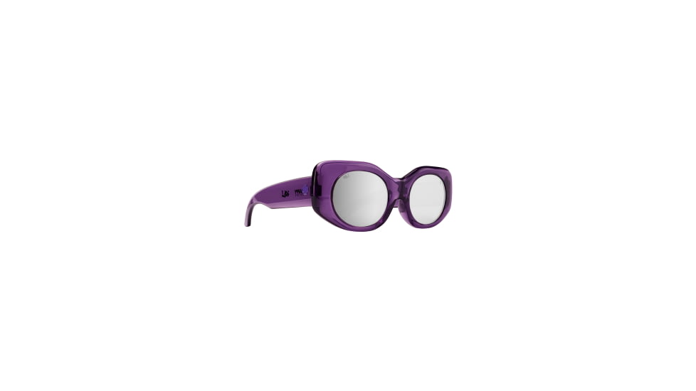 Spy Optic Hangout Women's Sunglasses, Del Translucent Purple Frame, Happy Bronze Platinum Spectra Mirror Lens, Medium, 136514