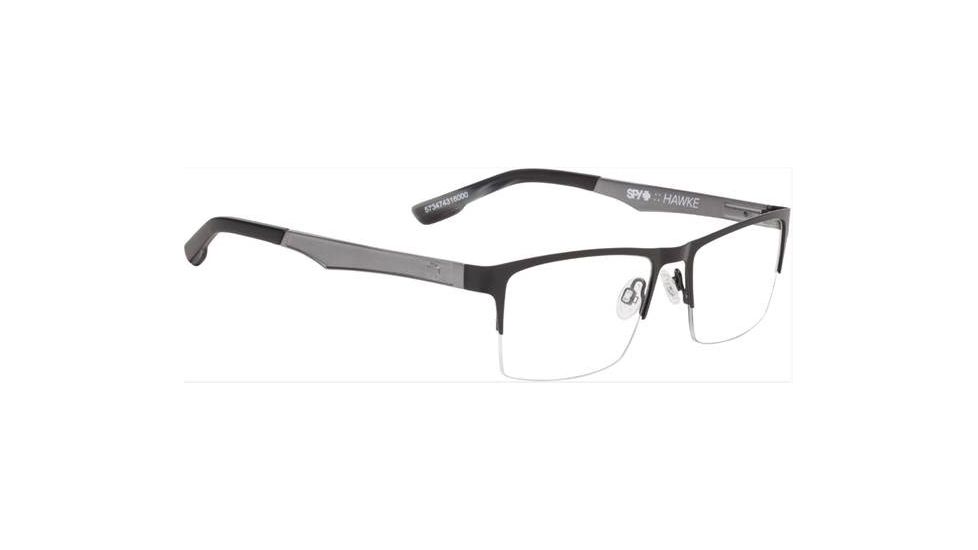 Spy Optic Hawke Single Vision Prescription Eyeglasses, Matte Gunmetal/Matte Black Frame, 573474436000SV