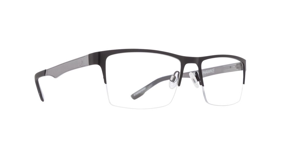 Spy Optic Hawke Single Vision Prescription Eyeglasses, Matte Black/Matte Black Horn Frame, 573474316000SV