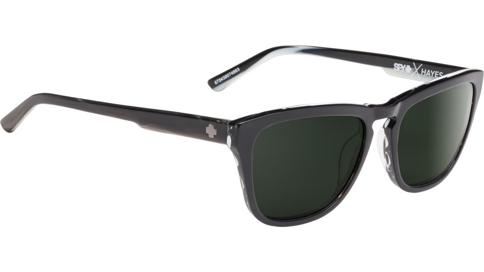 Spy Optic Hayes Progressive Prescription Sunglasses, Black/Horn Frame, 673438074863PR