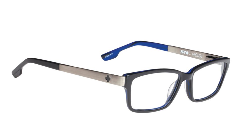 Spy Optic Heidi Single Vision Prescription Eyeglasses, Black/Blue Horn Frame-573259086000SV