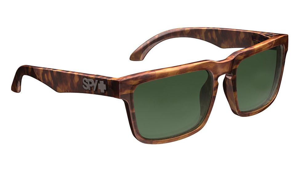 Spy Optic Helm Sunglasses w/ Classic Tortoise Frame &amp; Grey Green Lens