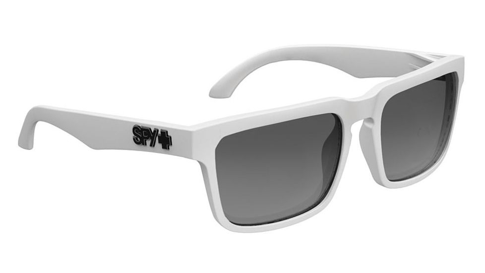 Spy Optic Helm Sunglasses w/ Matte White Frame &amp; Grey Lens