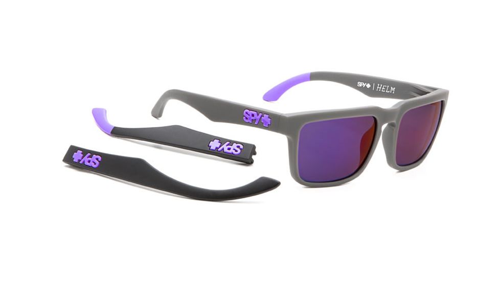 Spy Optic Helm Sunglasses w/ Primer Frame &amp; Grey Purple Spectra Lens