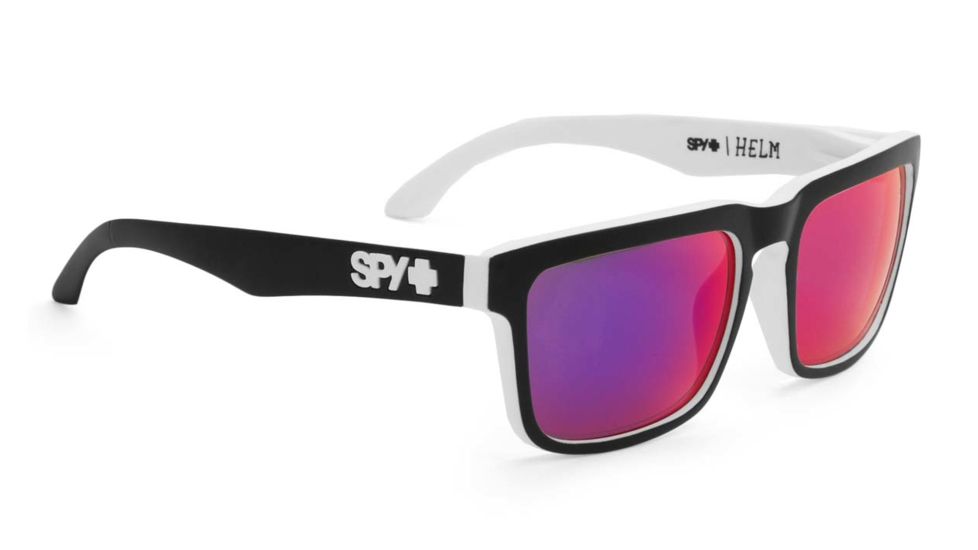 Spy Optic Helm Bifocal Prescription Sunglasses, Whitewall Frame, Grey w/Blue Mirror Lens-673015809121BI