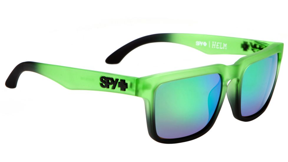 Spy Optic Helm Sunglasses - Rolling Hills Frame and Bronze W/Green Spectra Lens 673015698148