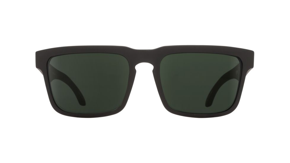 Spy Optic Helm Sunglasses, Soft Matte Black Frame, Happy Grey Green Polar Lens 673015973864