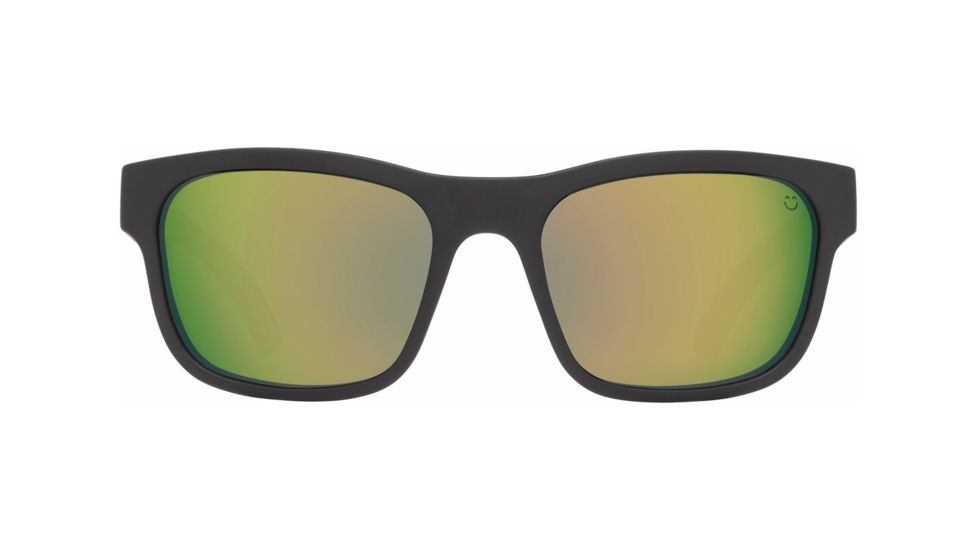 Spy Optic Hunt Sunglasses, Matte Black/Cork E Cork Frame, Happy Rose Polar w/ Green Gold Spectra Lens, Polarized, 673469068763