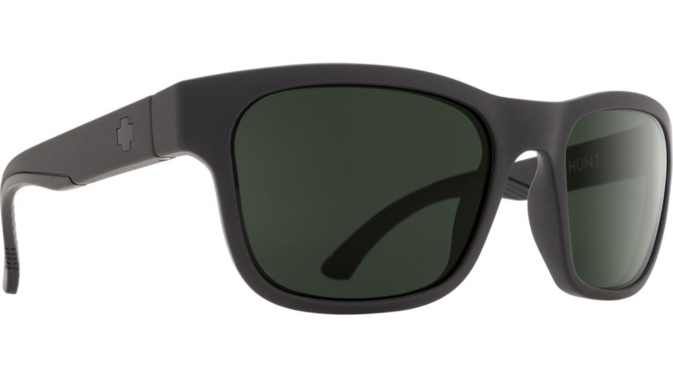 Spy Optic Hunt Sunglasses, Matte Black Frame, Happy Gray Green Lens, 673469374863
