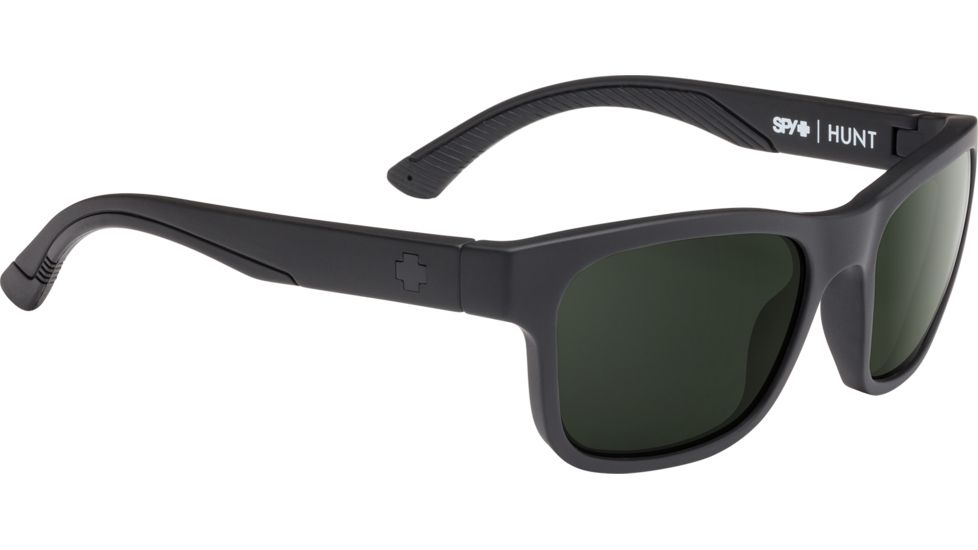 Spy Optic Hunt Sunglasses, Matte Black Frame, Happy Gray Green Lens, 673469374863