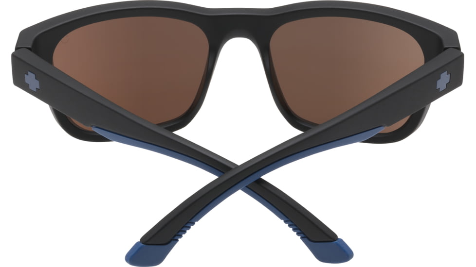 Spy Optic Hunt Sunglasses, Matte Black Navy Frame, Happy Bronze Polar W/ Dark Blue Spectra Lens, Polarized, 673469714438