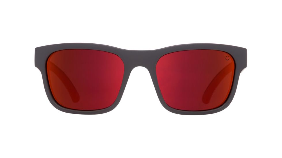 Spy Optic Hunt Sunglasses, Matte Black/Red Fade Frame, Happy Gray/Green w/Red Flash Lens, 673469374673