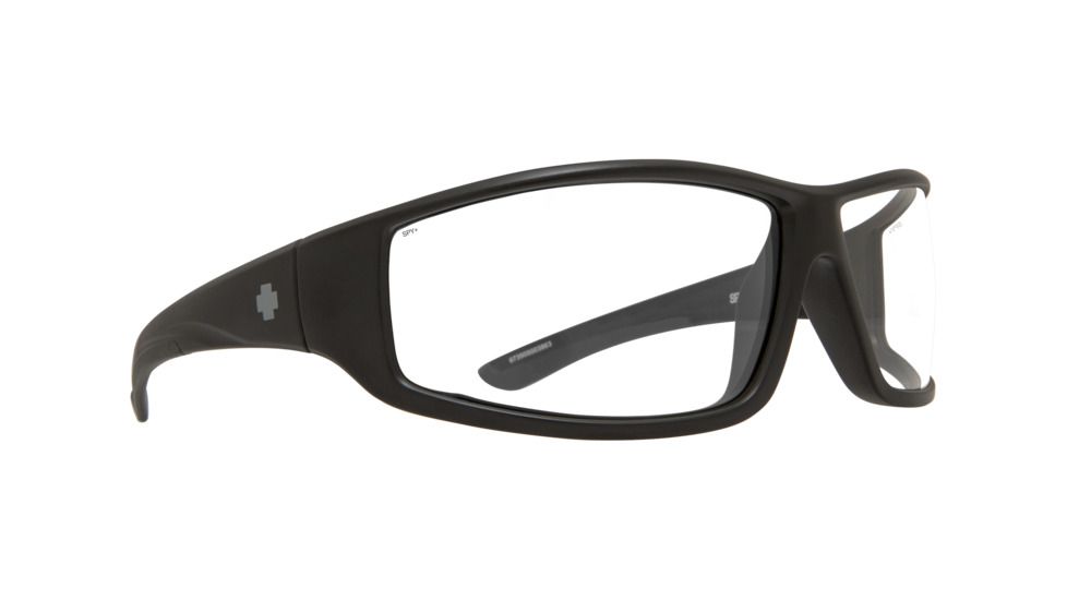 Spy Optic Jackman Eyewear - Unisex - Sunglasses, Matte Black Ca Ansi/Us Mil Frame, Clear Lens, 673505003094