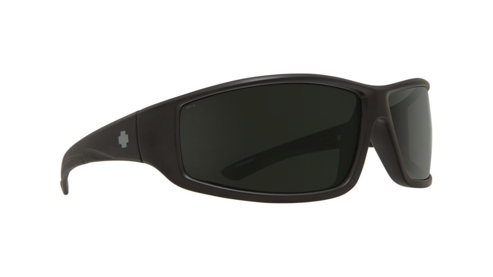 Spy Optic Jackman Eyewear - Unisex - Sunglasses, Matte Black Ca Ansi/Us Mil Frame, Happy Gray Green Lens, 673505003863