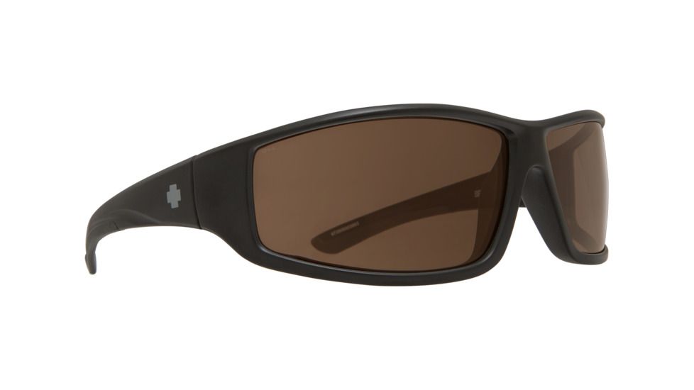 Spy Optic Jackman Sunglasses, Matte Black Csa Ansi/Us Military Frame, Happy Bronze Lens, 673505003865