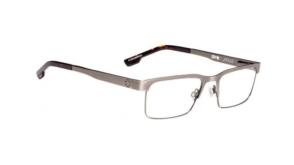 Spy Optic Jonah Single Vision Prescription Eyeglasses, Brushed Gunmetal/Dark Tort Frame, 573353673000SV