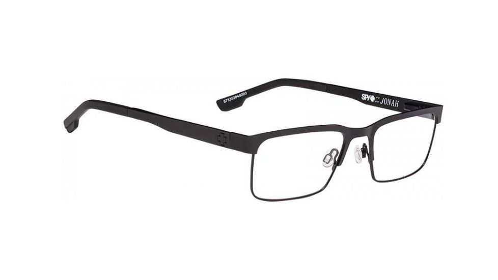 Spy Optic Jonah Single Vision Prescription Eyeglasses, Matte Black / Matte Black Frame, 573353849000SV