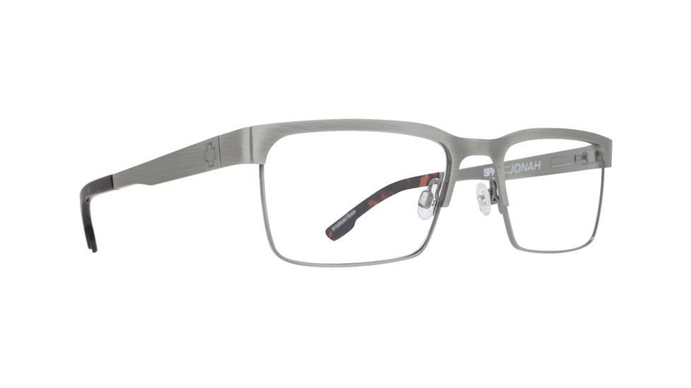 Spy Optic Jonah Single Vision Prescription Eyeglasses, Brushed Gunmetal/Dark Tort Frame, 573353673000SV