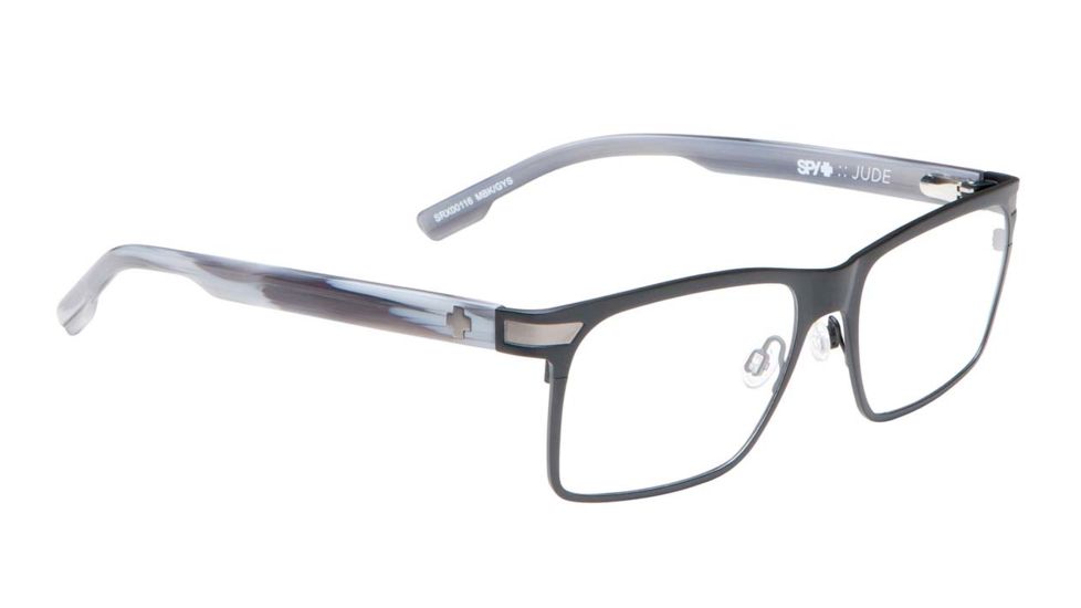 Spy Optic Jude Bifocal Prescription Eyeglasses, Matte Black/Greystone Frame-SRX00116BI