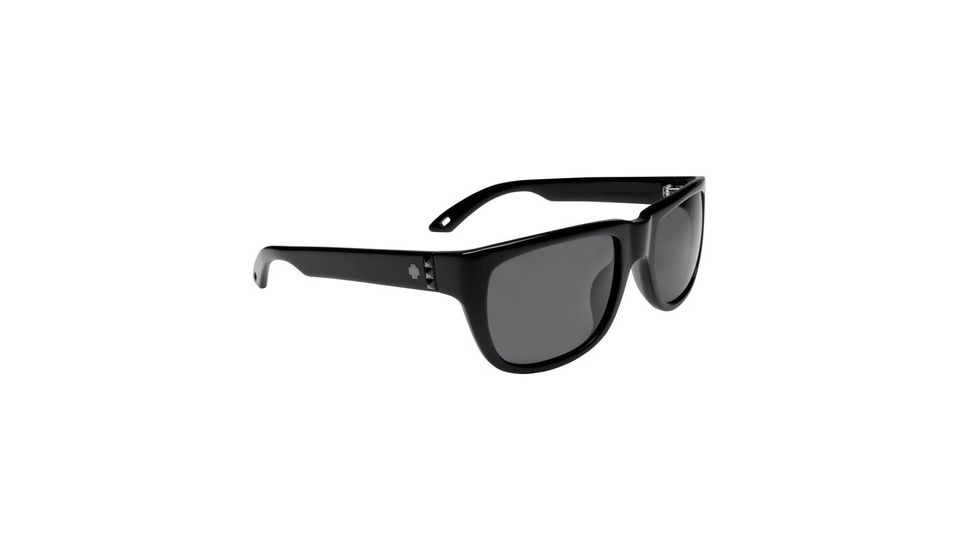 Spy Optic Kubrick Sunglasses - Shiny Black frame, Gray / Gray Polarized lenses 670413062135 670413062129