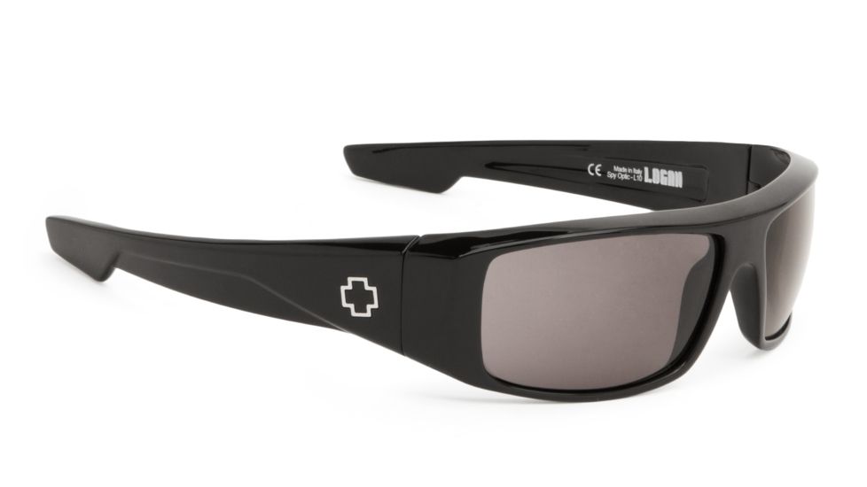 Spy Optic Logan Single Vision Prescription Sunglasses, Black Frame, Gray Lens-670939062129SV