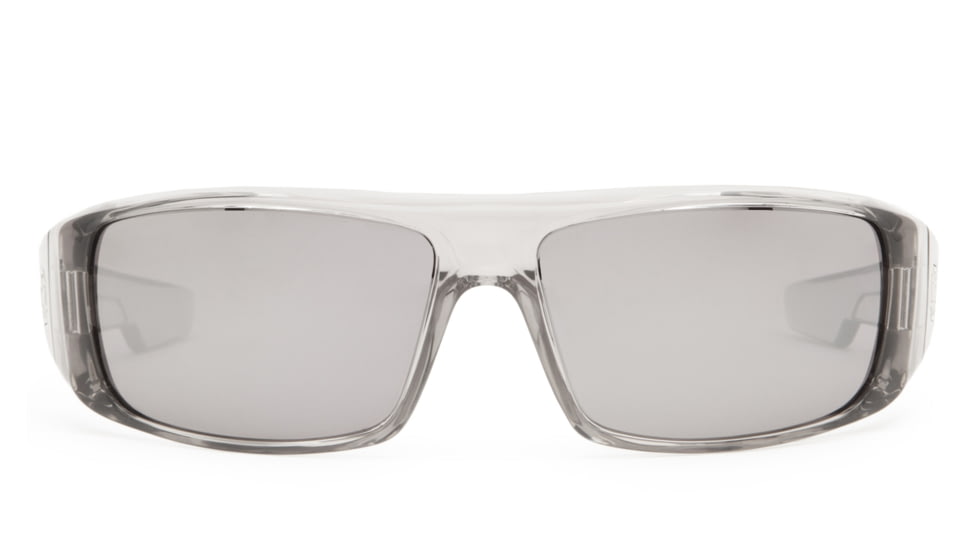 Spy Optic Logan Single Vision Prescription Sunglasses, Clear Smoke Frame, Gray W/Silver Mirror Lens-670939204143SV