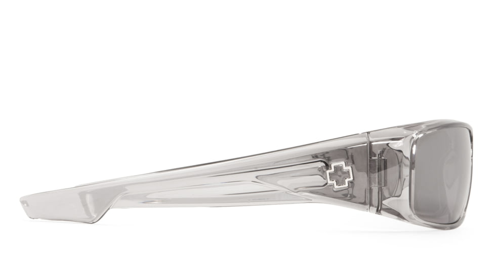 Spy Optic Logan Single Vision Prescription Sunglasses, Clear Smoke Frame, Gray W/Silver Mirror Lens-670939204143SV