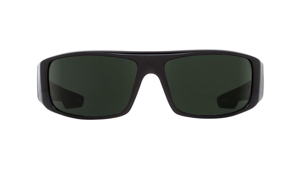 Spy Optic Logan Sunglasses, Black Frame, Happy Grey Green Polar Lens 670939038864