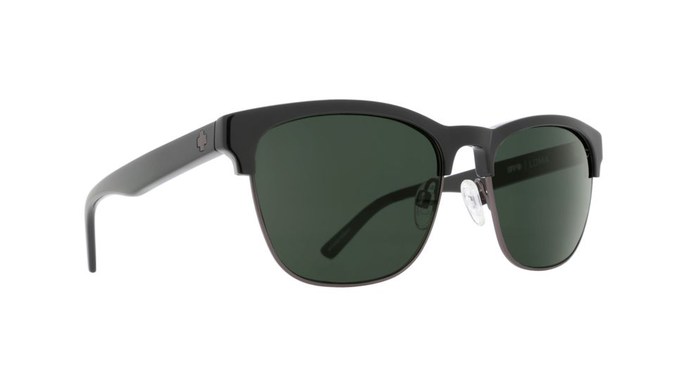 Spy Optic Loma Sunglasses, Black/Matte Gunmetal Frame, Happy Gray/Green Lens, 873498706863