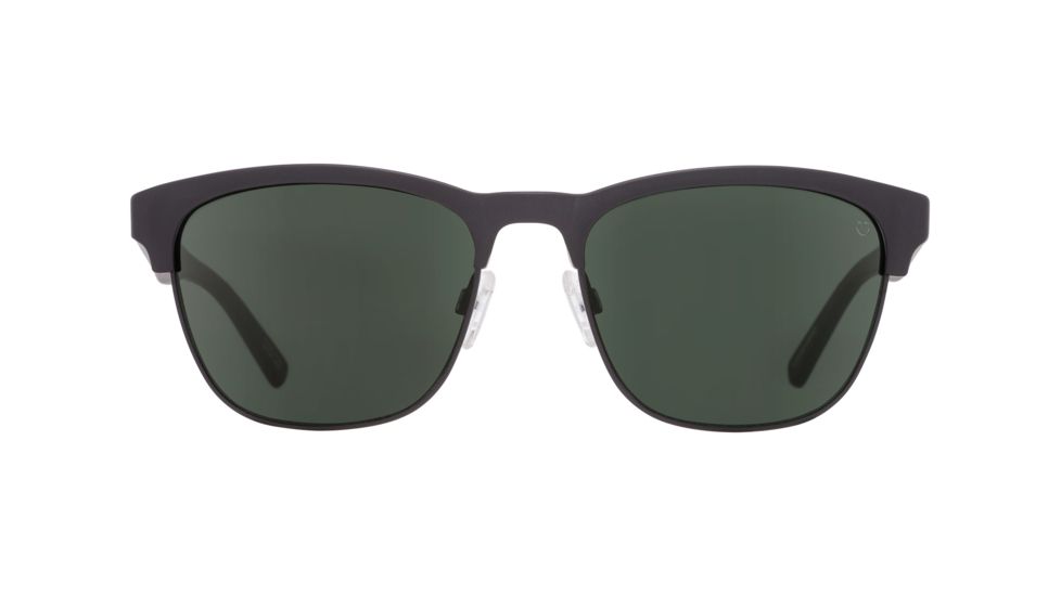 Spy Optic Loma Sunglasses, Matte Black/Black Frame, Happy Gray/Green Lens, 873498108863