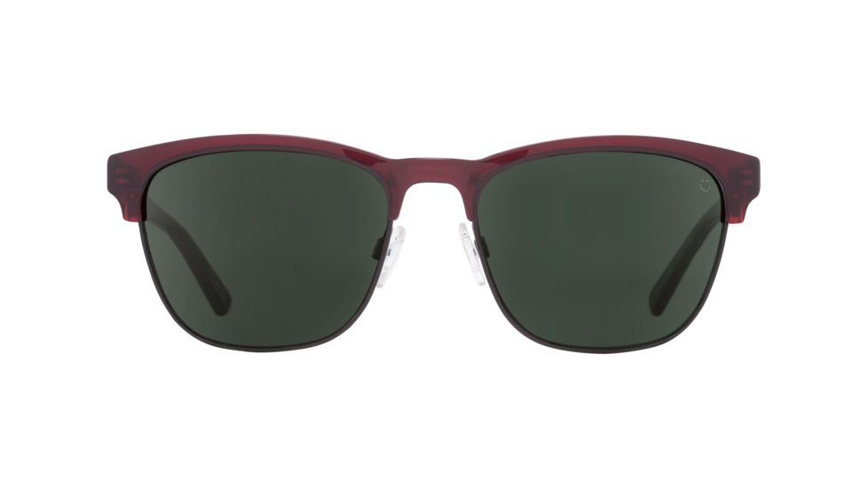 Spy Optic Loma Sunglasses, Translucent Garnet/Matte Black Frame, Happy Gray/Green Lens, 873498761863
