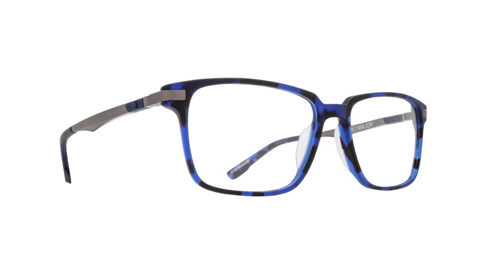 Spy Optic Major Single Vision Prescription Eyeglasses, Matte Navy Tortoise/Matte Gunmetal Frame, 573476568000SV
