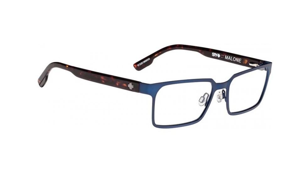 Spy Optic Malone Single Vision Prescription Eyeglasses, Matte Navy/Dark Tort Frame, 573351968000SV
