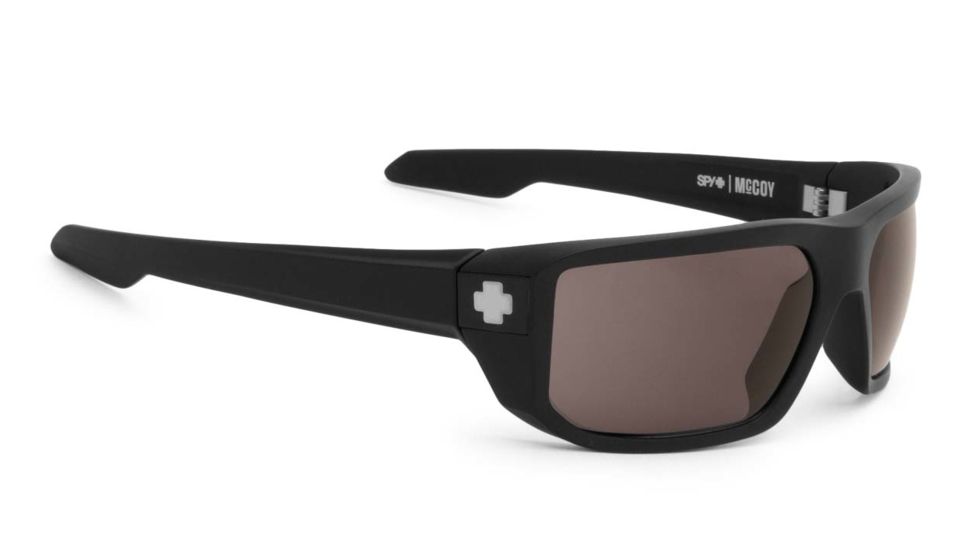 Spy Optic McCoy Progressive Prescription Sunglasses, Matte Black Frame, Grey Lens-673012374129PR