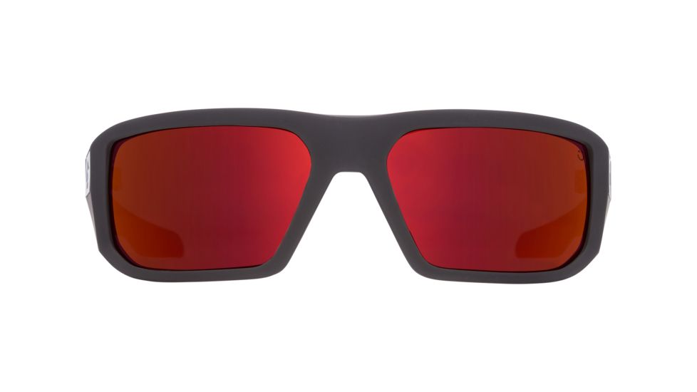 Spy Optic Mccoy Progressive Prescription Sunglasses, Soft Matte Black/Red Fade Frame, 673012803673PR