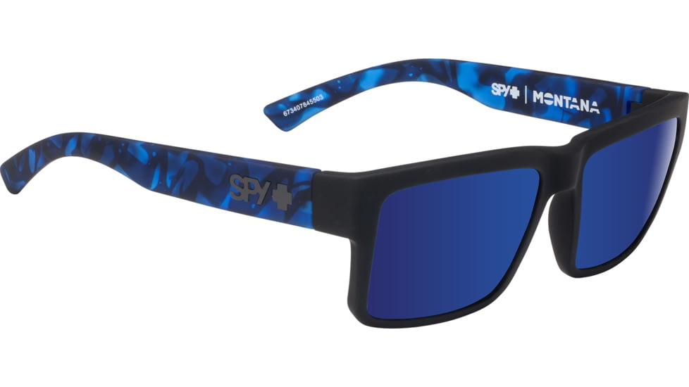 Spy Optic Montana Bifocal Prescription Sunglasses, Soft Matte Black/Navy Tort Frame, 673407845503BI